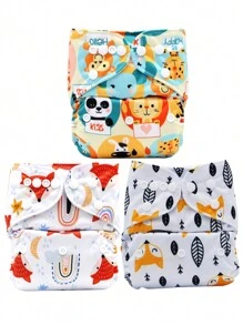 6 Piezas que constan de 3 pañales talla grande 3 insertos - regalos y decoraciones para baby shower familiar