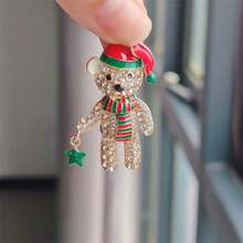 歐美風格卡通聖誕熊胸針,華麗服飾配件,防滑胸針 - 彩色 - 查看 4