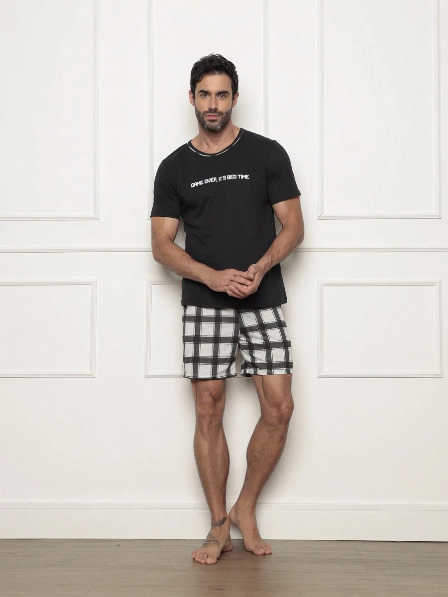 Men Loungewear Sets - Black - View 1