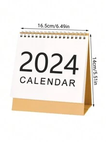 1pc 2024 Taiwan Calendar Simplified Calendar Notepad Monthly Calendar Ins Style Office Work Yearbook Retro Table Calendar - White - View 8