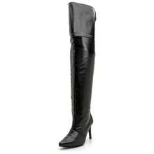 Women Over-The-Knee Boots - Preto Napa - View 3