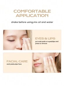 MISTINE Makeup Remover 30ml For Face And Eyes & Lip 3-In-1 Clean Pores Water-Oil Separation , Refreshing And Non-Irritating, Refuses To Leave Foundation Residue, Makeup Removable For Whole Face 1pc