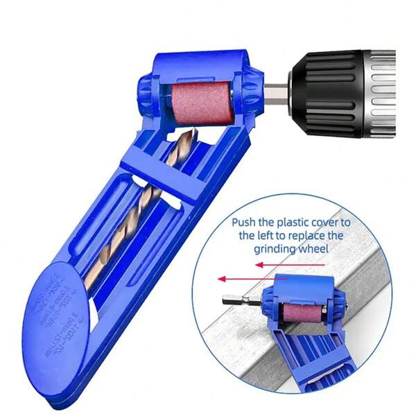 1pc Grinding Wheel Drill Bit Sharpener Hand Tools Nail Drill Bits Set Sharpener For Step Drill Accessories Portable Drill Bit Sharpener Corundum Grinding Wheel Bit Tool Twist Drill Bit Sharpen Machine For Step Drill,Tools For Men