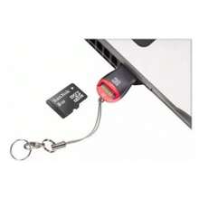 Mini Lector De Memoria Micro SD a USB - Negro - Ver 2