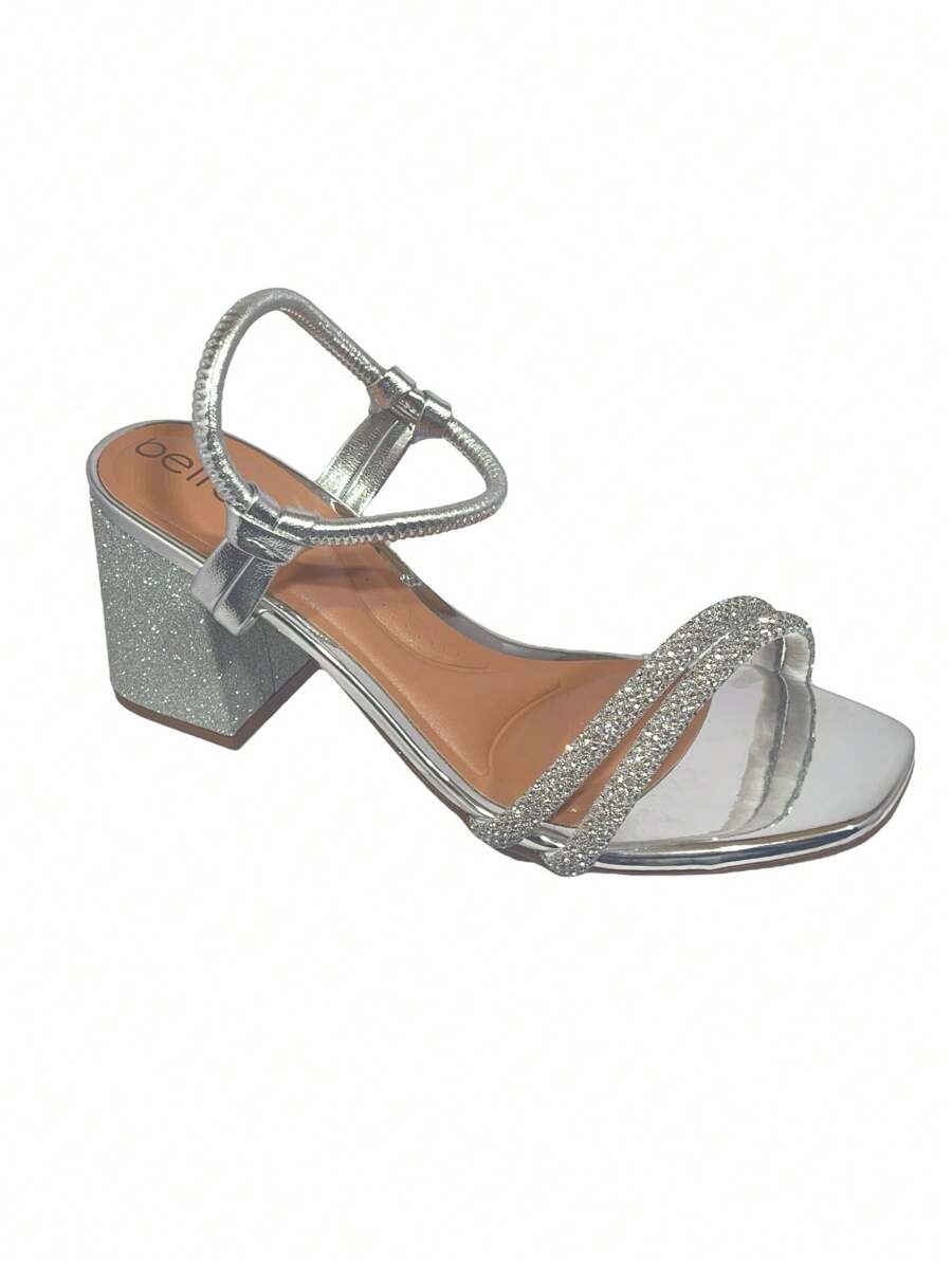 Women Heeled Sandals - 銀色 - 查看 1