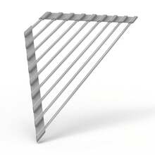 1 Pc Triangle Roll-Up Dish Drying Rack, Compact And Foldable Stainless Steel Over Sink Organizer, Space Saving For Kitchen Drainer Caddy And Shelf Holder For Sink Corner Storag - Grey - View 8