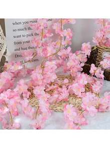 1 Peça Videira de Flor Artificial de Cor Sólida, Guirlanda de Flor Artificial Multiuso Criativa de Poliéster para Festa, Casamento, Casa, Dia dos Namorados, Presente
