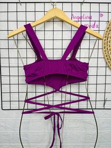 Women Tops - 紫色 - 查看 3