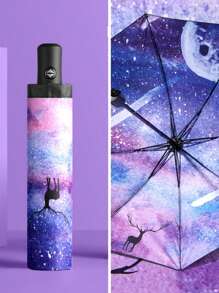 1把自動星空傘,折疊防uv雨傘,反向傘 - 自動星空傘 - 查看 10