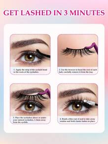 8pairs/Set 3d Synthetic Mink False Eyelashes - Cat Eye Lashes - View 5