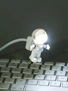 1 Usb 太空人 Led 燈太空人夜燈閱讀燈柔性軟管太空人燈筆記型電腦鍵盤照明檯燈