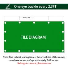 Pe綠色防水布多用途防水罩防雨、防曬、戶外活動卡車罩、遮陽罩 - 綠色 - 查看 6