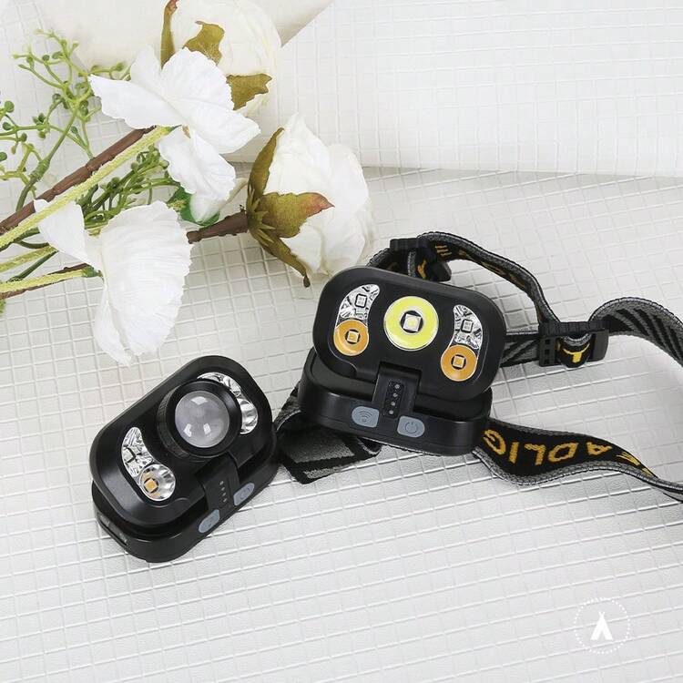 1pc Multifunctional Flip-cap Intelligent Induction Headlamp - Black - View 11