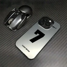 适用于 16 的幸运数字防震手机壳（1 件装），也适用于 6/7/8/11/12/13/14/15/X/XR/Xs/Plus/Pro/Pro Max/SE2，国际版，非国内版。 - 黑色[0] - 查看 5