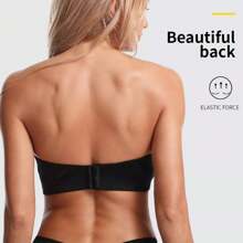 Brasier Push Up Strapless Sin Tirantes Invisible Bra Comodo - Negro - Ver 2