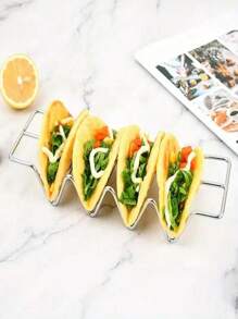 1 件不锈钢炸玉米饼架、玉米饼架、托盘、墨西哥卷饼架，可一次烘烤 4 个炸玉米饼，厨房小工具家用电器配件小工具工具圣诞节用品烹饪圣诞节 - 1個 - 查看 7