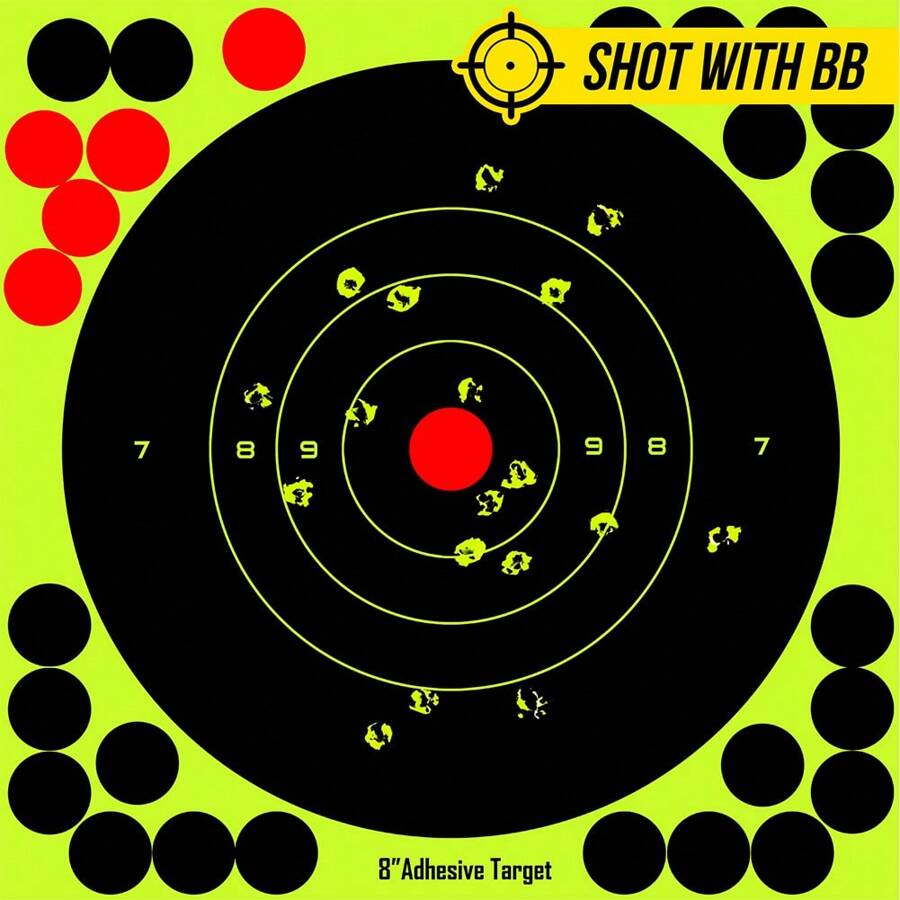Ueasy 8 Inch Adhesive Reactive Shooting Targets Gun Rifle Pistol