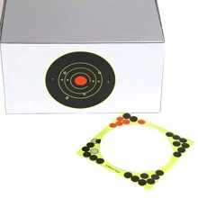 Ueasy 8 Inch Adhesive  Reactive Shooting Targets - Gun - Rifle - Pistol - AirSoft - BB Gun - Pellet Gun - Air Rifle(25 Pack) - Multicolor - View 7