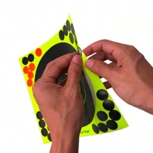 Ueasy 8 Inch Adhesive  Reactive Shooting Targets - Gun - Rifle - Pistol - AirSoft - BB Gun - Pellet Gun - Air Rifle(25 Pack) - Multicolor - View 6