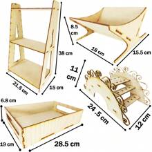 Candy Bar 18 Accesorios Mesa De Dulces Económica - Beis - Ver 4