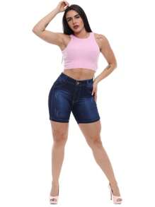 Women Shorts - 青碧色 - 查看 2