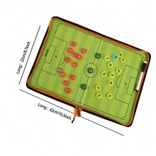 1pc Zipper Foldable Leather Basketball 's Board With Pen, Eraser For Training, Competition And Demonstrating Field, Colorful - Zipper Style-football Board - View 2