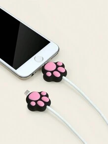 2 件线缆保护套，兼容 Apple 充电线、防断线和电线整理器充电器保护器 - 黑色 - 查看 2