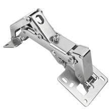 1pc 170 Degree No-Drill Hinge - White - View 2