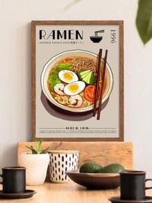 1 pièce Affiche de ramen japonaise, décoration murale pour cuisine, impression sur canevas alimentaire, art alimentaire ramen, décoration de cuisine moderne, sans cadre, art mural sur canevas moderne, affiches pour chambre, accessoires de décoration de chambre, décoration d'intérieur, décoration de chambre esthétique, décoration occidentale, décoration de salon, chambre, bureau