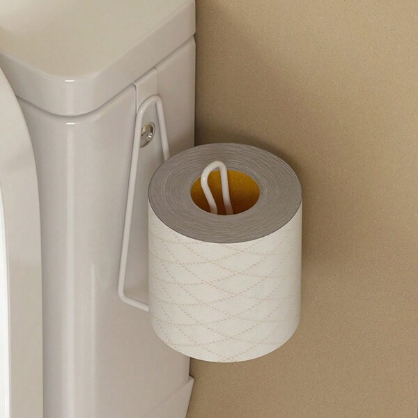 1 pieza/2 piezas/3 piezas/set Portarrollo de papel higiénico montado en la pared, colgador de rollo de papel higiénico para baño con cinta adhesiva