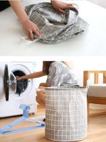 1 Pc Efficient Portable Large-Capacity Clothes Storage Box - The Ideal Choice For Space-Saving And Clothes Organization[1Pc The Hangers Are All Blue ] - Grey - View 4