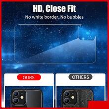 與蘋果iphone相容的多功能包，包括透明高清屏幕保護貼，相機鏡頭保護貼，背膜，防爆鋼化玻璃，防刮花，抗震碎，9h硬度和納米塗層 - 2套 - 查看 6