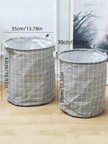 10入組高級可摺疊布製洗衣籃 - 適用於宿舍和家庭,髒衣服,毛絨玩具和衣物收納組織【1入組衣架全是藍色】 - 白色 - 查看 5