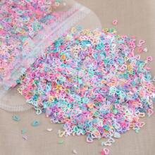 20G/gói Hỗn hợp ngẫu nhiên Màu sắc Nhựa Kim sa Chất làm đầy Chất liệu , Bao gồm Tim , Ngôi sao , Con thỏ , lột vỏ , Bông tuyết Và Lá thư Hình dạng ; Thích hợp Đối với Đồ thủ công DIY , Như Kẹp tóc Và Gel Các sản phẩm - trái tim rỗng - Xem 1