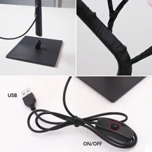 Lámpara de mesa con luces en forma de árbol de rosas LED alimentada por USB para decoración del hogar, fiestas, bodas y dormitorio, un regalo - Rosa - Ver 7