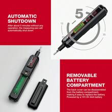 Habotest Ht89筆式交流電壓檢測器 Ncv 12〜300v電壓測試器,可用於有/無電線,配備手電筒lcd顯示屏斷點查找器 - 黑色 - 查看 9