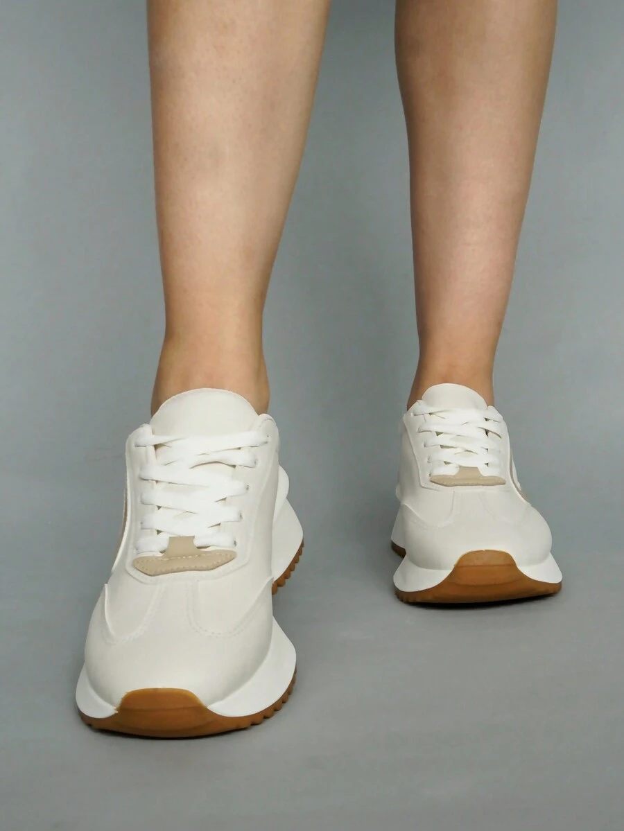 Tenis color beige ideal para toda ocasión y estilo de vida. - Beis - Ver 1