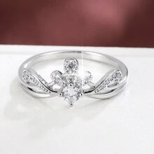 1pc Simple Crown Design Elegant Women's Copper Ring - Multicolor - View 15