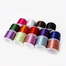 1 Roll Bead String Rubber Stretchy String Elastic String 0.5mm Crystal String DIY Jewelry Making Cord Bracelets Beading Thread 50m/Roll for Children Adult Women Men Girls - Black - View 2