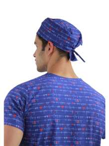 SOULMATE Gorro Médico Quirúrgico Para Hombre - Electrocardiograma - Ver 2