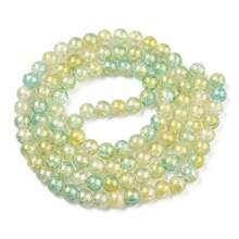 About 100pcs/Strand 8mm Baking Painted Crackle Glass Bead Strands, Hole: 1.2mm - 8mm - View 19