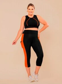 Plus Size Sports Sets - Naranja - Ver 1