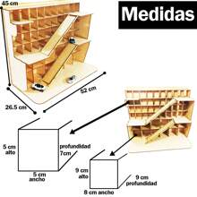 Organizador Estacionamiento  Para carritos Hasta 64 Piezas - Beis - Ver 6