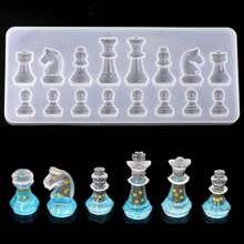 1pc Diy Chess Board Silicone & Epoxy Resin Mirror Mold - White - View 3