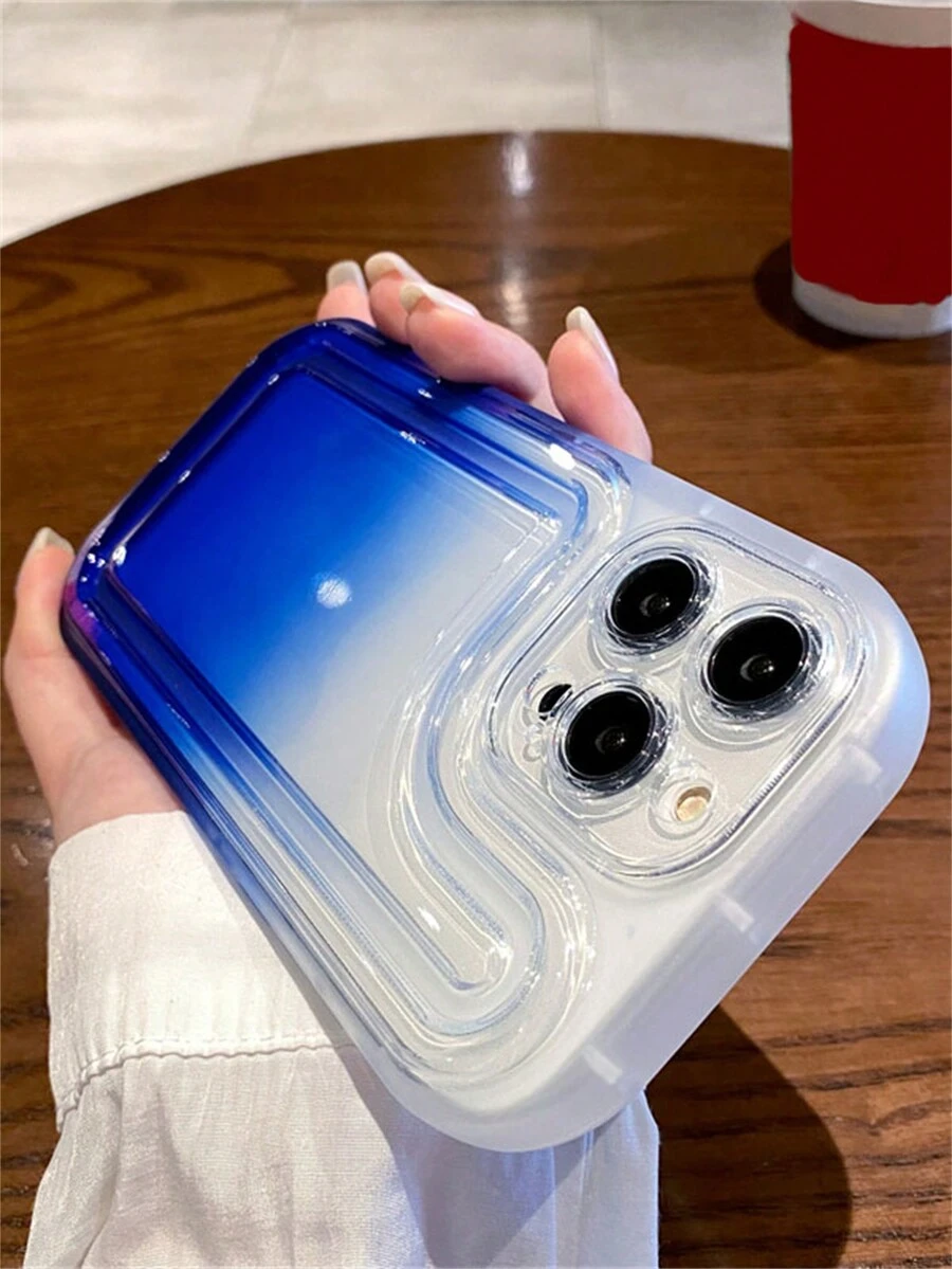 1入漸變手機殼,適用於 iPhone 12 Pro Max、12、13、14 PRO 手機殼,黑色氣墊 TPU 材質,適用於 iPhone 13 Pro Max、14 Pro Max 手機保護殼 - 藍色 - 查看 1