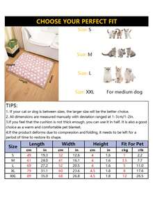 1入組星星圖案可拆卸可清洗的羊毛寵物毯子/墊子,適用於小型和中型狗和貓,四季適用 - 珊瑚粉 - 查看 3