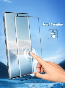 4-In-1 Set Of 2pcs Curved High-Definition Tempered Glass Screen Protectors + 2pcs High-Definition Lens Protectors, 9H Hardness, Anti-Drop, Anti-Scratch, Waterproof Compatible With Samsung Galaxy S21/S22/S23/S24 Ultra, Galaxy S24 FE, Galaxy S25 Ultra, S25 Gift For Birthday, Family, Friends Phone Screen Protector, Phone Accessories