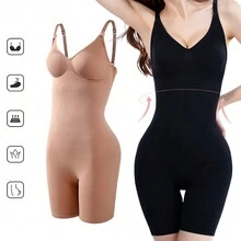 Women Shapewear Bodysuits - Apricot - View 8