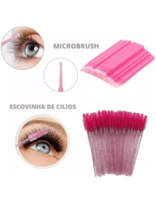 Kit Extensão De Cilios Iniciante Completo Alongamento De Cílios Profissional Escolha o Cilios - Rosa chiclete - Visão 4