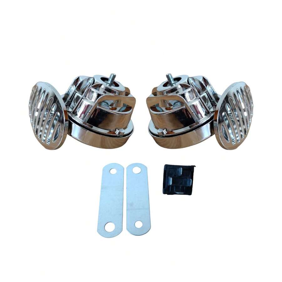 Claxon tipo universal para vehículos ligeros y de carga - Plateado - Ver 1